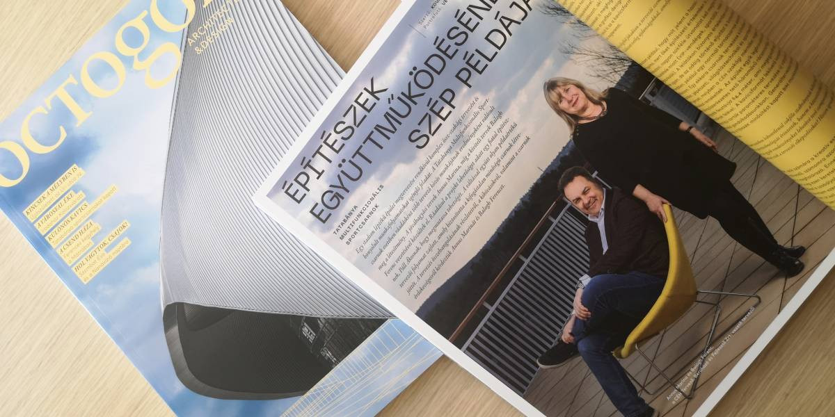 A Tatabánya Multifunkcionális Sportcsarnok tervezéséről, a kihívásokról, a csarnok érdekességeiről beszél az Octogon legfrissebb számában Annus Marina és Balogh Ferenc.
